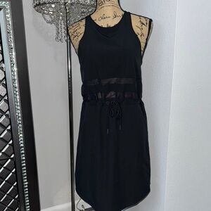 Adidas Black Halter Mini Sundress (Loose Fit)